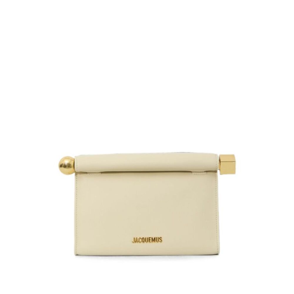 Jacquemus Women Le Sac Rond Carre Leather Clutch